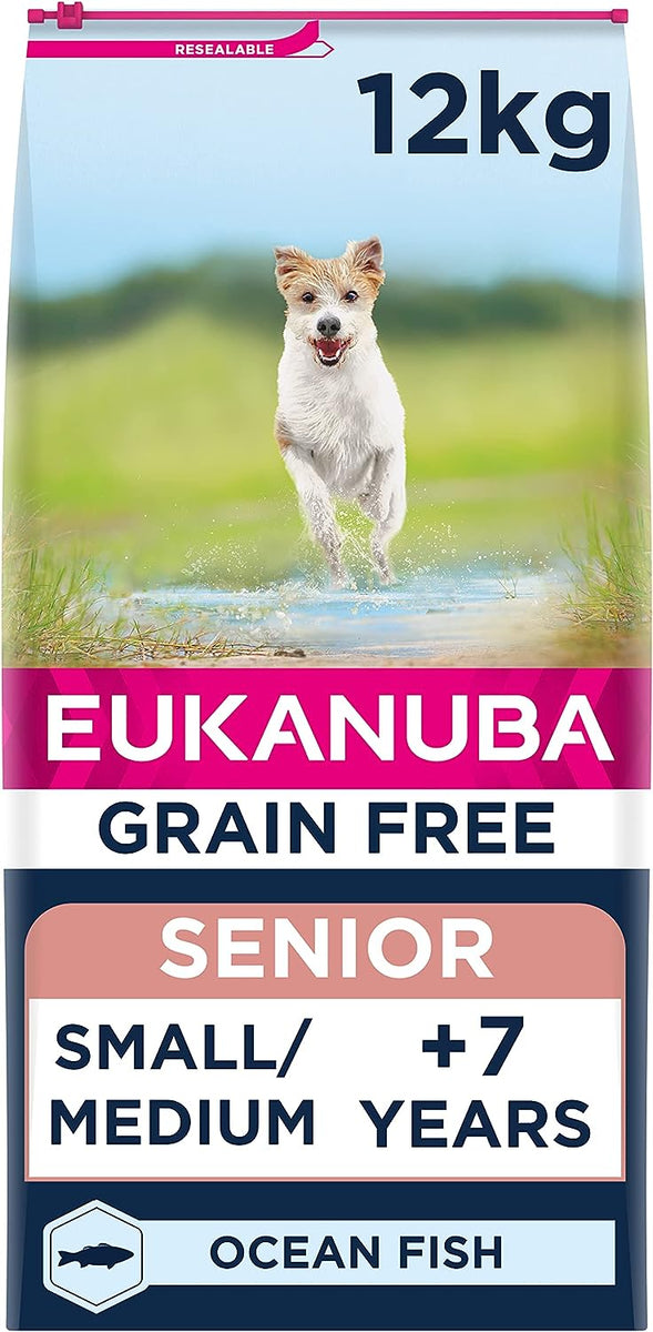 Eukanuba Grain Free Complete Dry Dog Food for Senior Small and