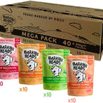 Barking Heads Wet Dog Food Pouches - Mega Variety Pack - Natural & Grain-Free with No Artificial Flavours Plus Added Vitamins & Minerals 40 x 300g