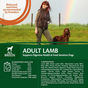 Wellness CORE Adult Lamb, Dry Dog Food, Dog Food Dry for Healthy Digestion, Grain Free with High Meat Content, Lamb, 10 kg