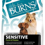 Burns Pet Nutrition Hypoallergenic Complete Dry Dog Food Adult and Senior Dog Sensitive with Pork and Potato 12 kg