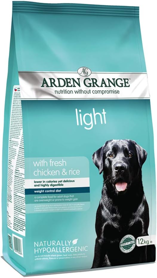 Arden Grange Adult Dry Dog Food Light with Fresh Chicken and Rice, 12 kg