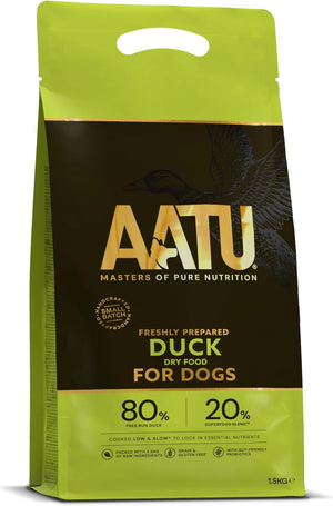 AATU 80/20 Complete Dry Dog Food, Duck 1.5kg