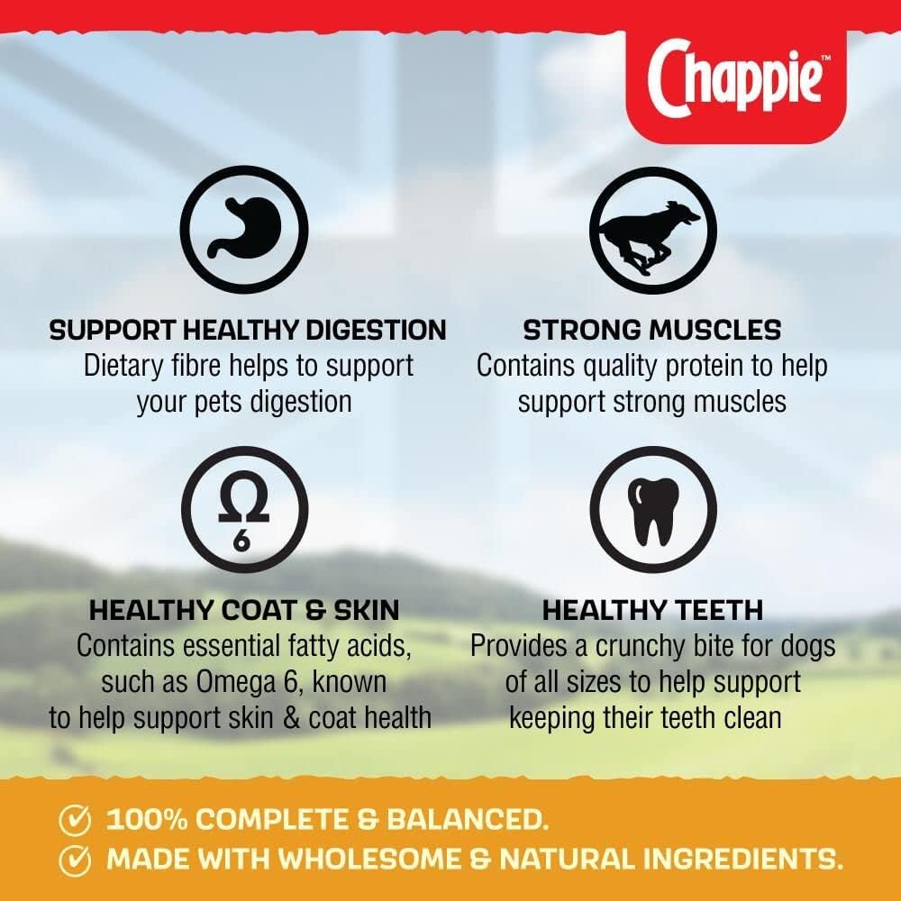 Chappie - Dry Dog Food for Adult Dogs - with Chicken and Wholegrain Cereal - 15 kg