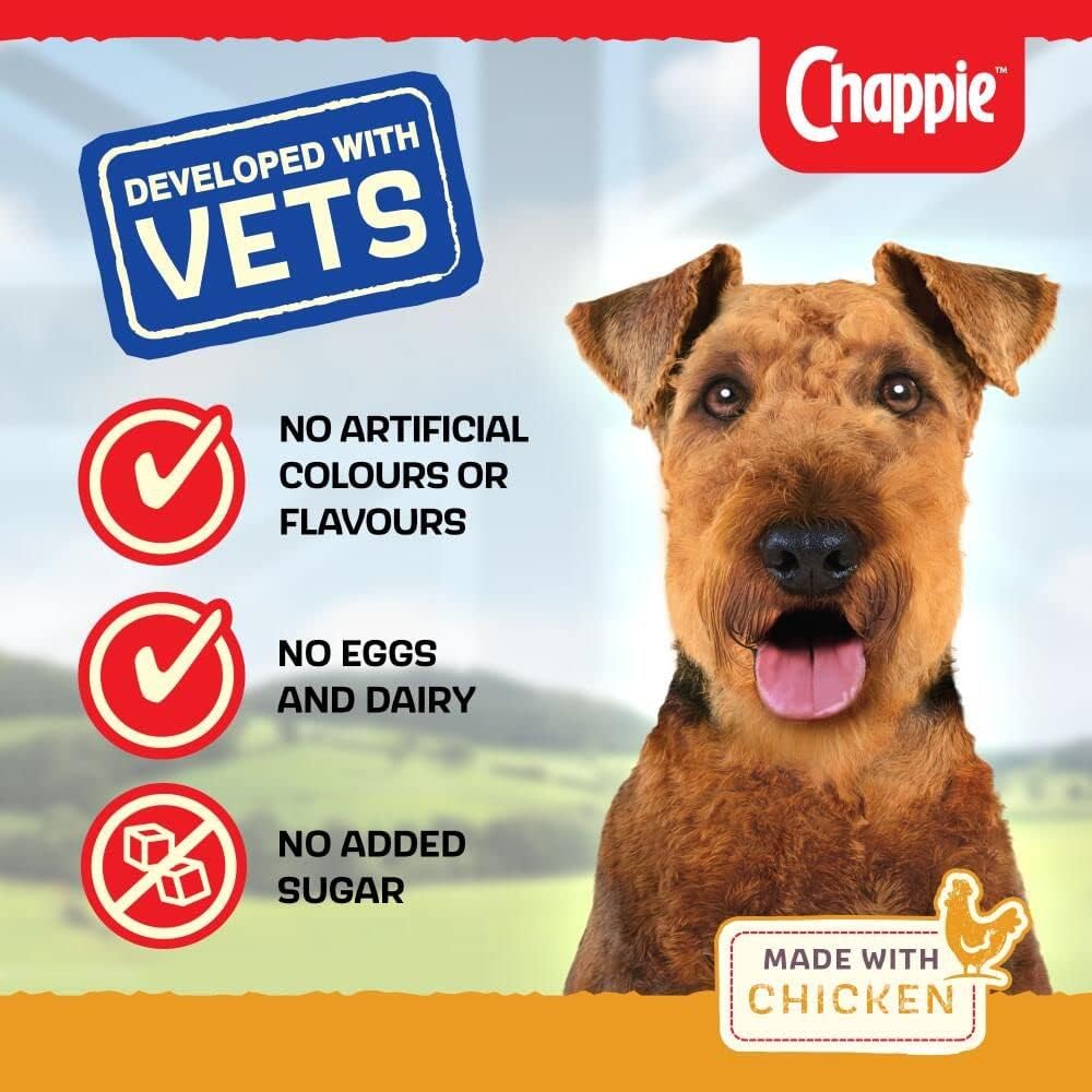 Chappie - Dry Dog Food for Adult Dogs - with Chicken and Wholegrain Cereal - 15 kg