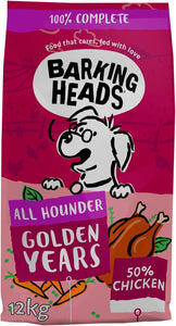 Barking Heads Dry Dog Food for Senior Dogs - Golden Years - 12KG