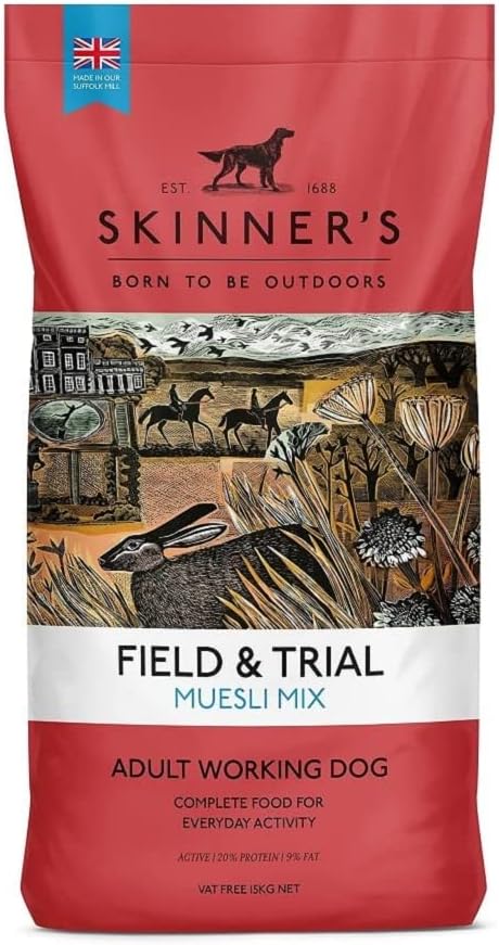 Skinner’s Field & Trial Muesli Mix – Complete Dry Adult Dog Food, For Fussy Eaters, Mixed Kibble for Variety, 15kg