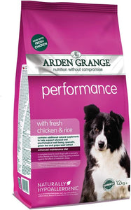Arden Grange Adult Performance Dry Dog Food with Fresh Chicken and Rice, 12 kg