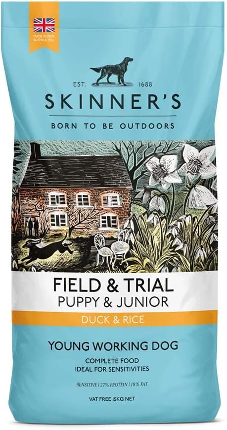 Skinners Field & Trial Puppy Duck & Rice , Complete Dry Food, Supports Gut Health, 15kg