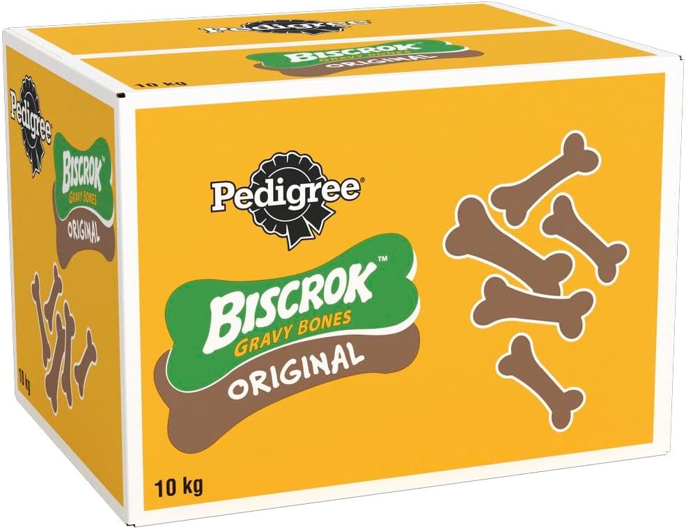 Pedigree Biscrok Original 10 kg Snacks, Dog Treats Gravy Bones Biscuits Dog Treats, Megapack