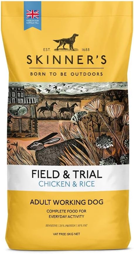 Skinner’s Field & Trial Chicken & Rice – Complete Dry Adult Dog Food, Sensitive, Gentle Digestion, 15kg