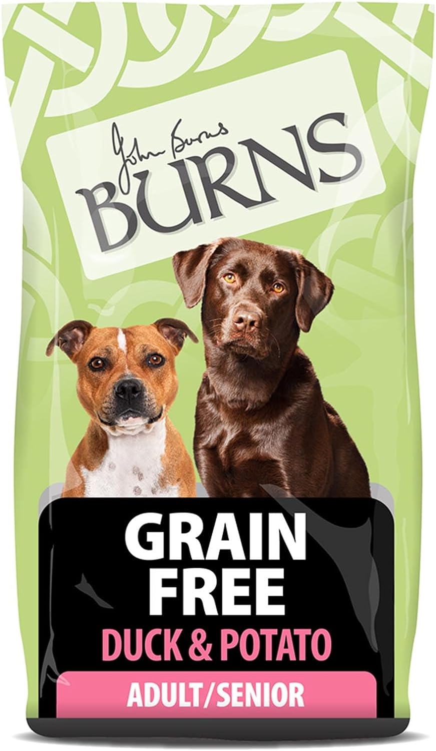 Burns Pet Nutrition Hypoallergenic Complete Dry Dog Food Adult and Senior Dog Grain Free Duck and Potato Grain Free 12 kg