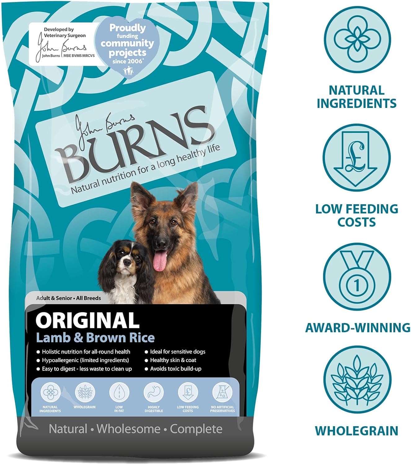 Burns Dog Original Lamb & Brown Rice 12kg