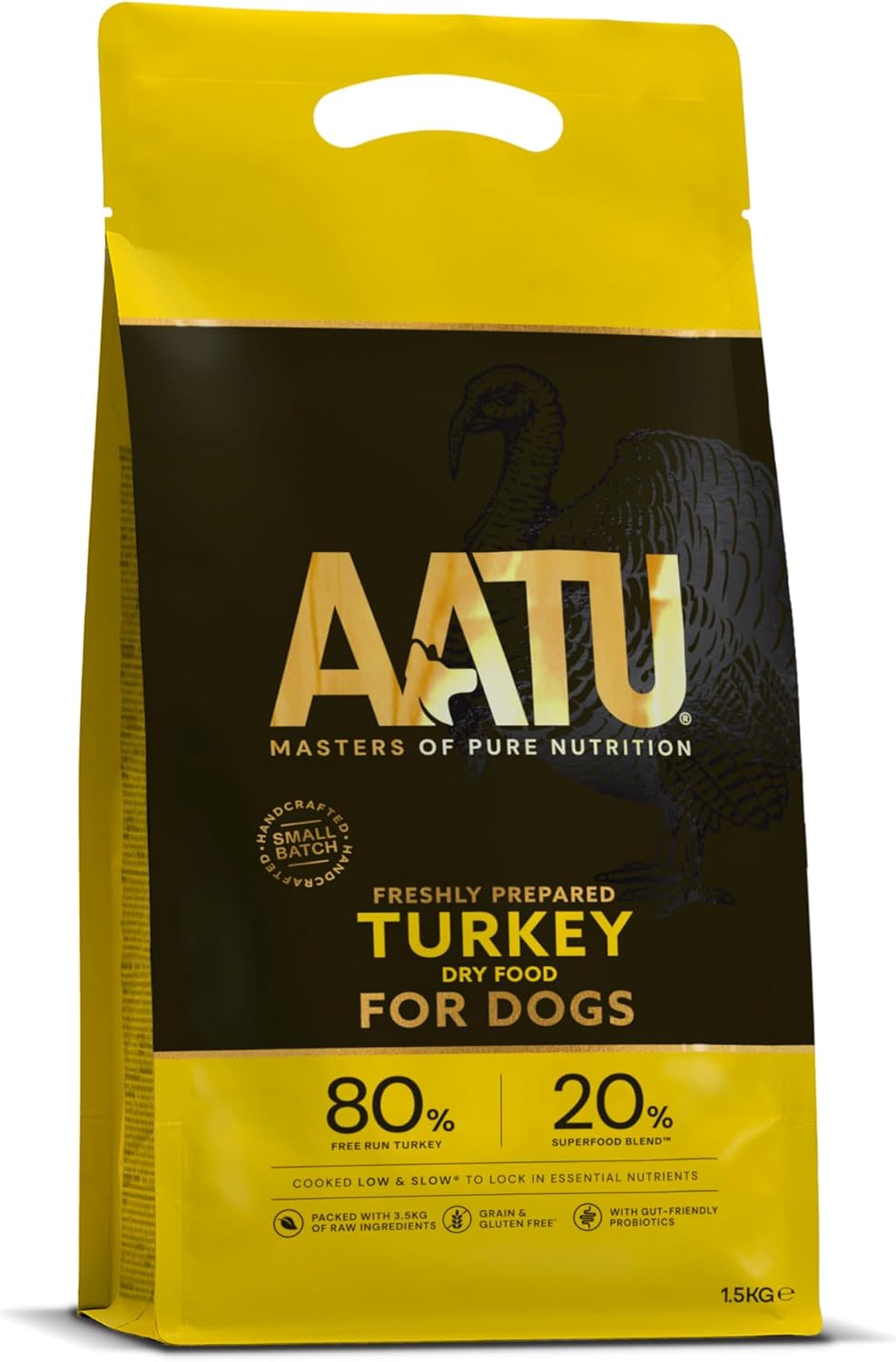 AATU 80/20 Complete Dry Dog Food, Turkey 1.5kg