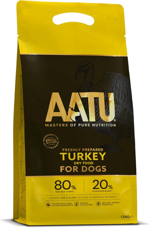 AATU 80/20 Complete Dry Dog Food, Turkey 1.5kg