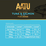 AATU 90/10 Complete Wet Adult Dog Food in a Tin Tuna & Salmon 400g (Pack of 6) - Grain Free Recipe - No Artificial Ingredients - Good for Low Maintenance Feeding
