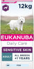 Eukanuba Sensitive Skin Hypoallergenic Complete Dry Dog Food for Adult Dogs with Fish 12 kg