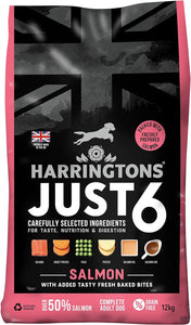 Harringtons Just 6 Dry Dog Food Salmon - 12kg
