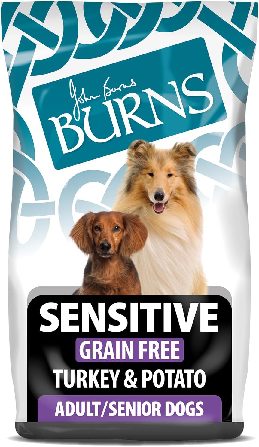 Burns Pet Nutrition Complete Dry Hypoallergenic Dog Food For Sensitive Dogs – Turkey and Potato 12 kg