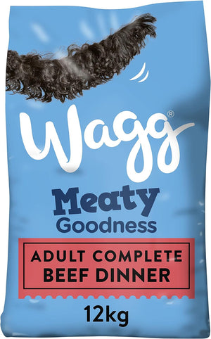 Wagg Meaty Goodness Complete Dry Adult Dog Food Beef Dinner 12kg