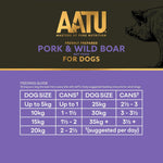 AATU 90/10 Complete Wet Adult Dog Food in a Tin Pork & Wild Boar 400g (Pack of 6) - Grain Free Recipe - No Artificial Ingredients - Good for Low Maintenance Feeding