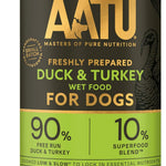 AATU Premium Wet Adult Dog Food 400g (Variety Pack of 6) - Chicken, Beef, Duck & Turkey Tins - Natural & Finest Raw Ingredients - High Protein - Grain Free -Complete & Balanced Nutrition For Dogs