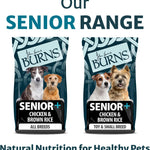 Burns Natural Nutrition Senior + Complete Dry Dog Food Chicken & Brown Rice 12kg