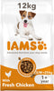 IAMS Complete Dry Dog Food for Adult 1+ Small and Medium Breeds with Chicken 12 kg