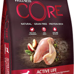 Wellness CORE Adult Active Life, Dry Dog Food, Dog Food Dry, Grain Free Dog Food, High Meat Content, Chicken & Turkey, 10 kg