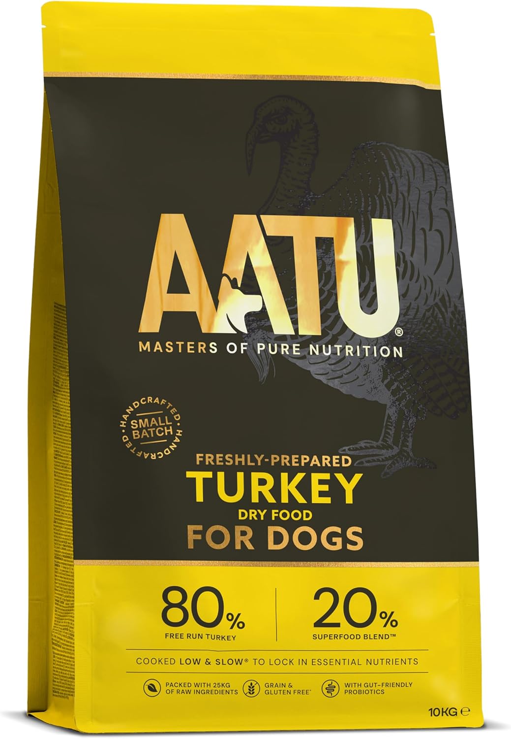 AATU 80/20 Complete Dry Dog Food, Turkey 10kg