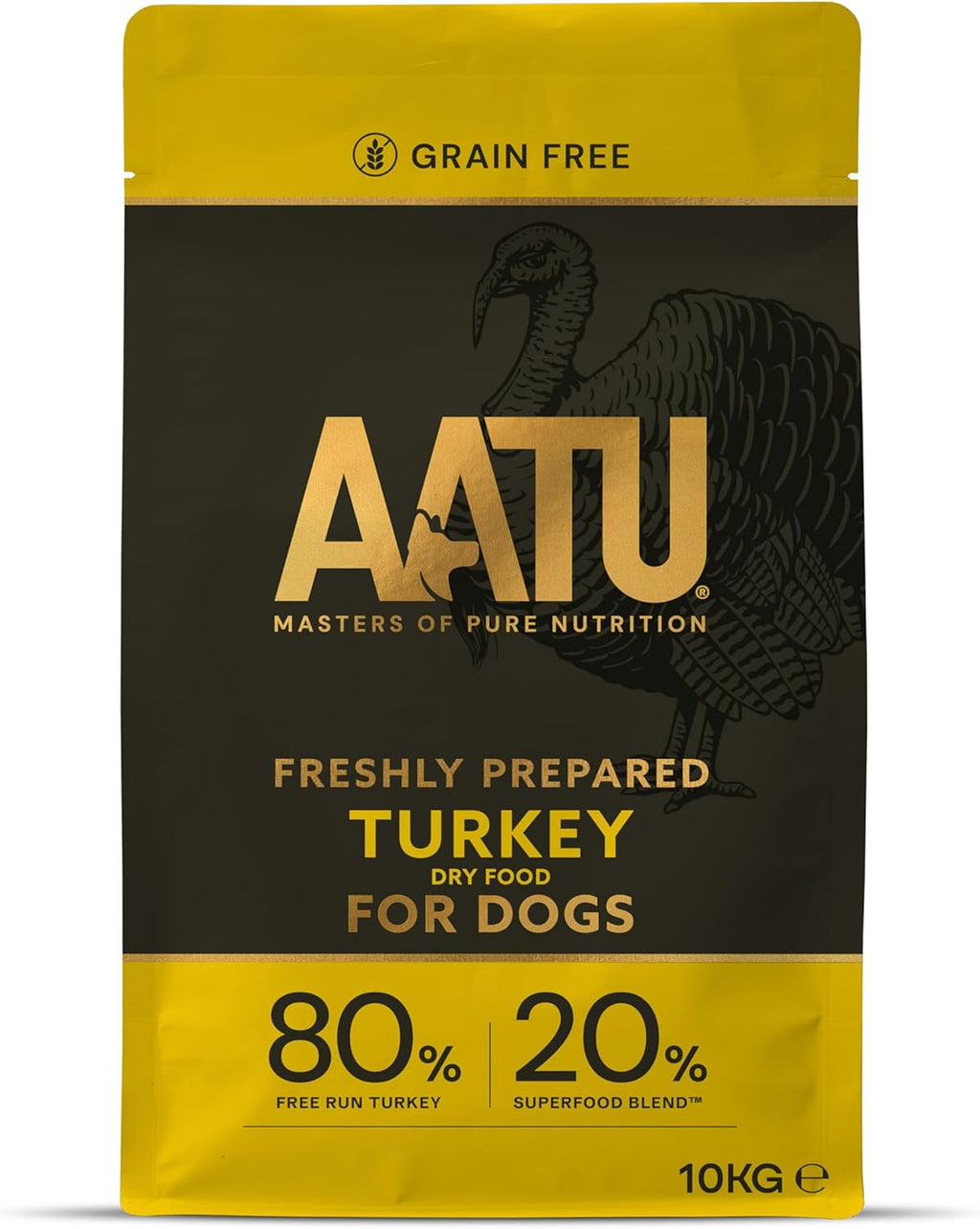 AATU 80/20 Complete Dry Dog Food, Turkey 10kg