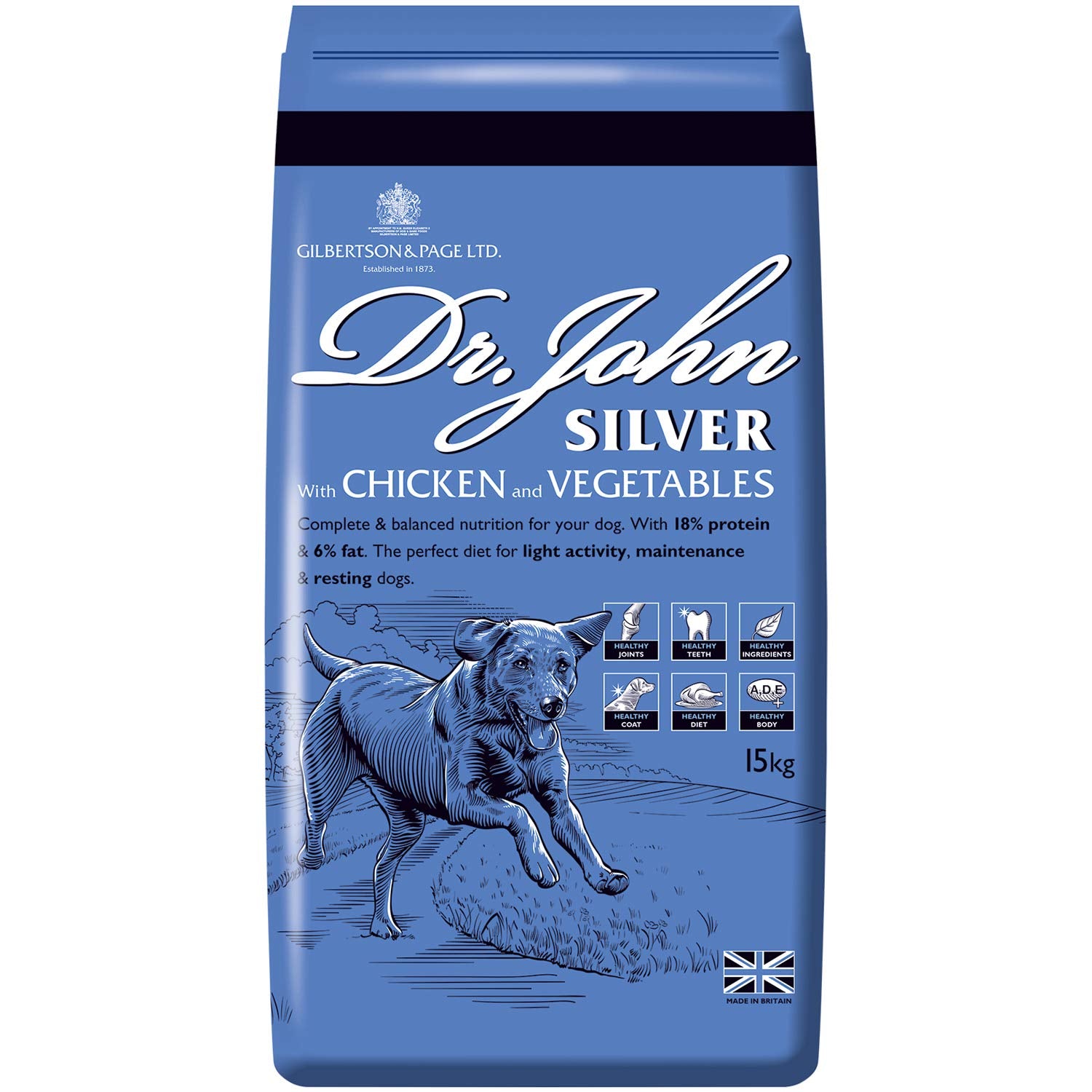 Dr John Silver Dry Dog Food Chicken with Vegetables 15kg