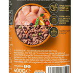 AATU 90/10 Premium Wet Adult Dog Food, Chicken, 6x400g Tins, Grain-Free