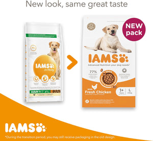 IAMS Complete Dry Dog Food for Adult 1+ Large Breeds with Chicken 12 kg