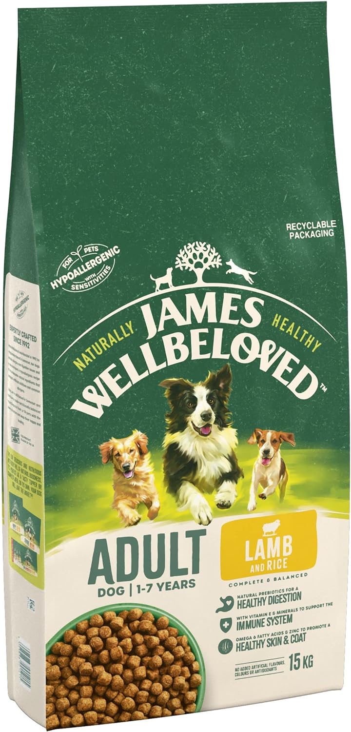 James Wellbeloved Adult Lamb and Rice 15 kg Bag