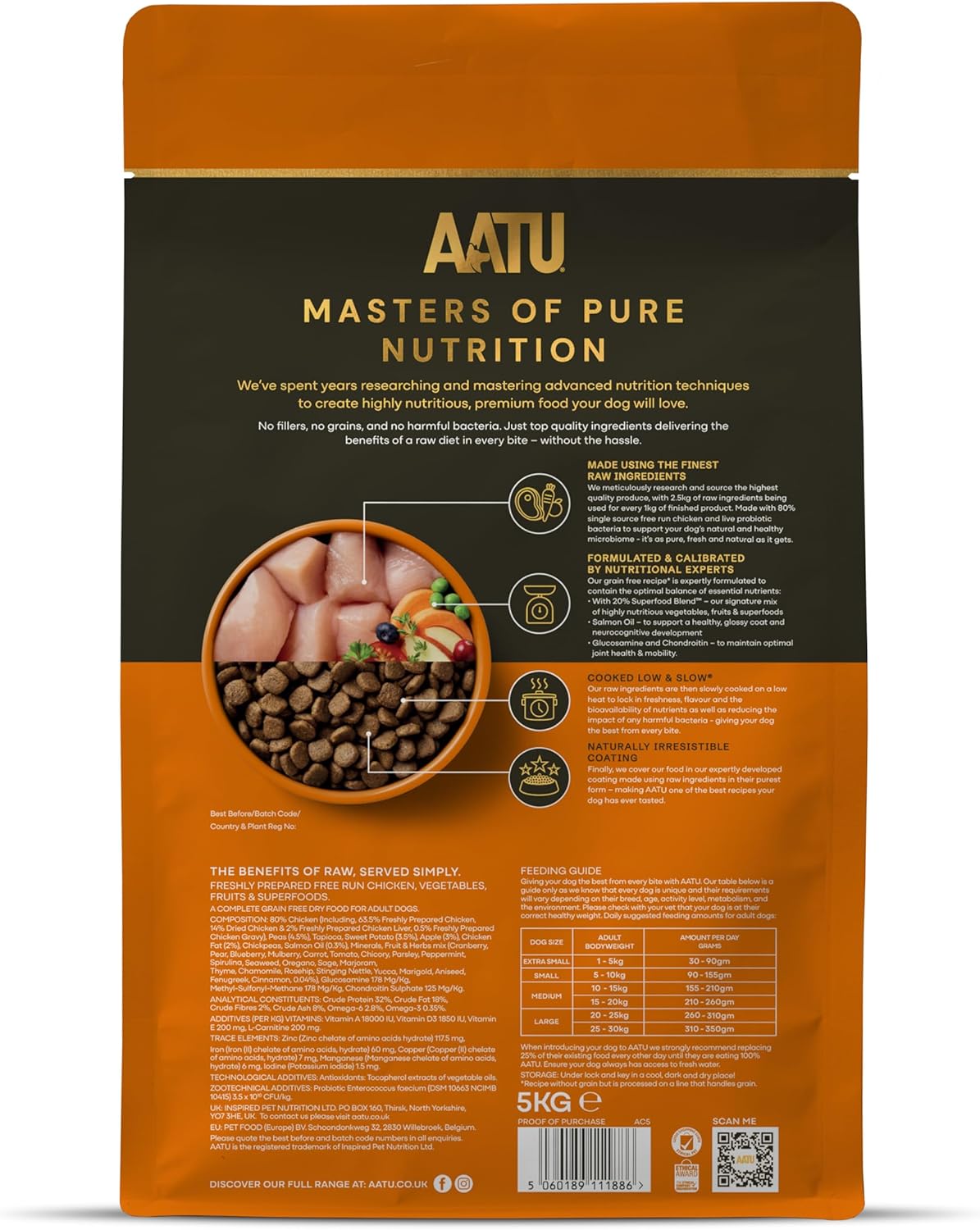 AATU 80/20 Complete Dry Dog Food, Chicken 5kg