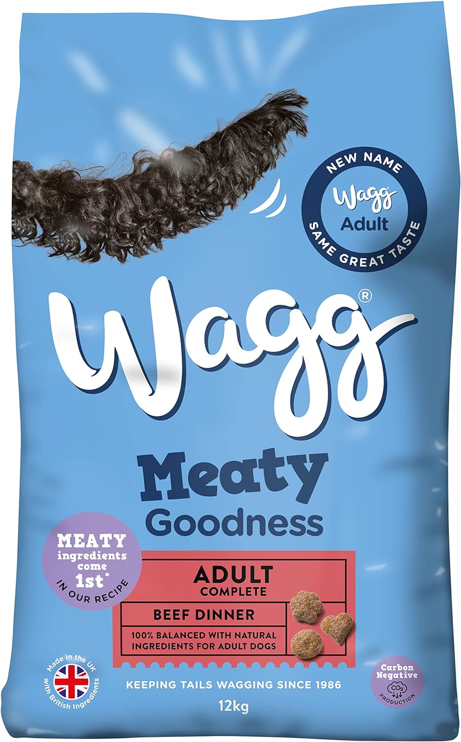 Wagg Meaty Goodness Complete Dry Adult Dog Food Beef Dinner 12kg