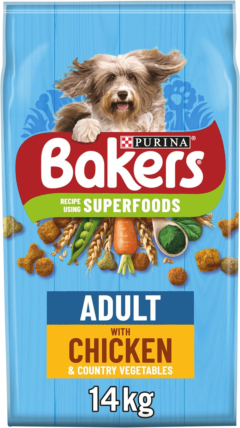 BAKERS Superfoods Adult Chicken with Vegetables Dry Dog Food 14kg