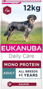 Eukanuba Mono-Protein Hypoallergenic Complete Dry Dog Food for Adult Dogs with Salmon 12 kg