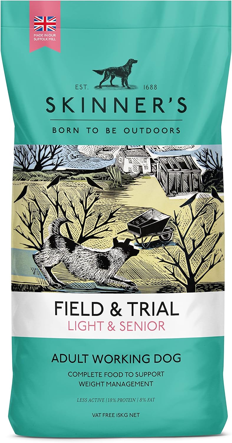 Skinner’s Field & Trial Light & Senior – Complete Dry Dog Food, Ideal for Older, Overweight or Less Active Dogs, 15kg