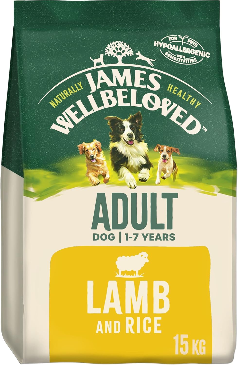 James Wellbeloved Adult Lamb and Rice 15 kg Bag