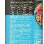 AATU 90/10 Complete Wet Adult Dog Food in a Tin Tuna & Salmon 400g (Pack of 6) - Grain Free Recipe - No Artificial Ingredients - Good for Low Maintenance Feeding