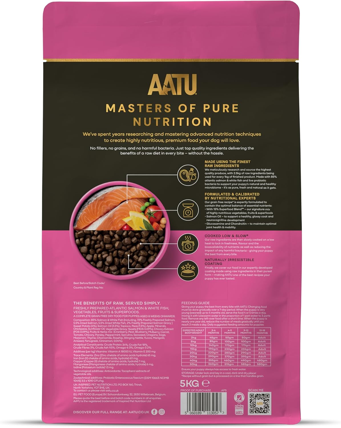 AATU 80/20 Dry Puppy Food - Salmon 5kg