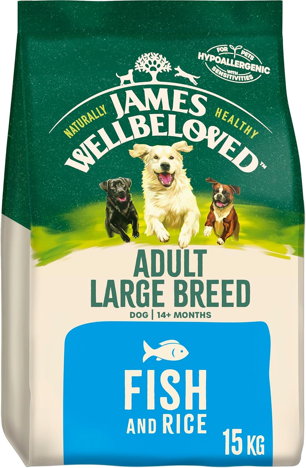 James Wellbeloved Adult Large Breed Complete Dry Dog Food Fish - 15kg