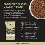 Skinner’s Field & Trial Grain Free Chicken & Sweet Potato – Complete Dry Adult Dog Food, For Dogs with Intolerance to Grains, 15kg