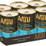 AATU 90/10 Complete Wet Adult Dog Food in a Tin Tuna & Salmon 400g (Pack of 6) - Grain Free Recipe - No Artificial Ingredients - Good for Low Maintenance Feeding