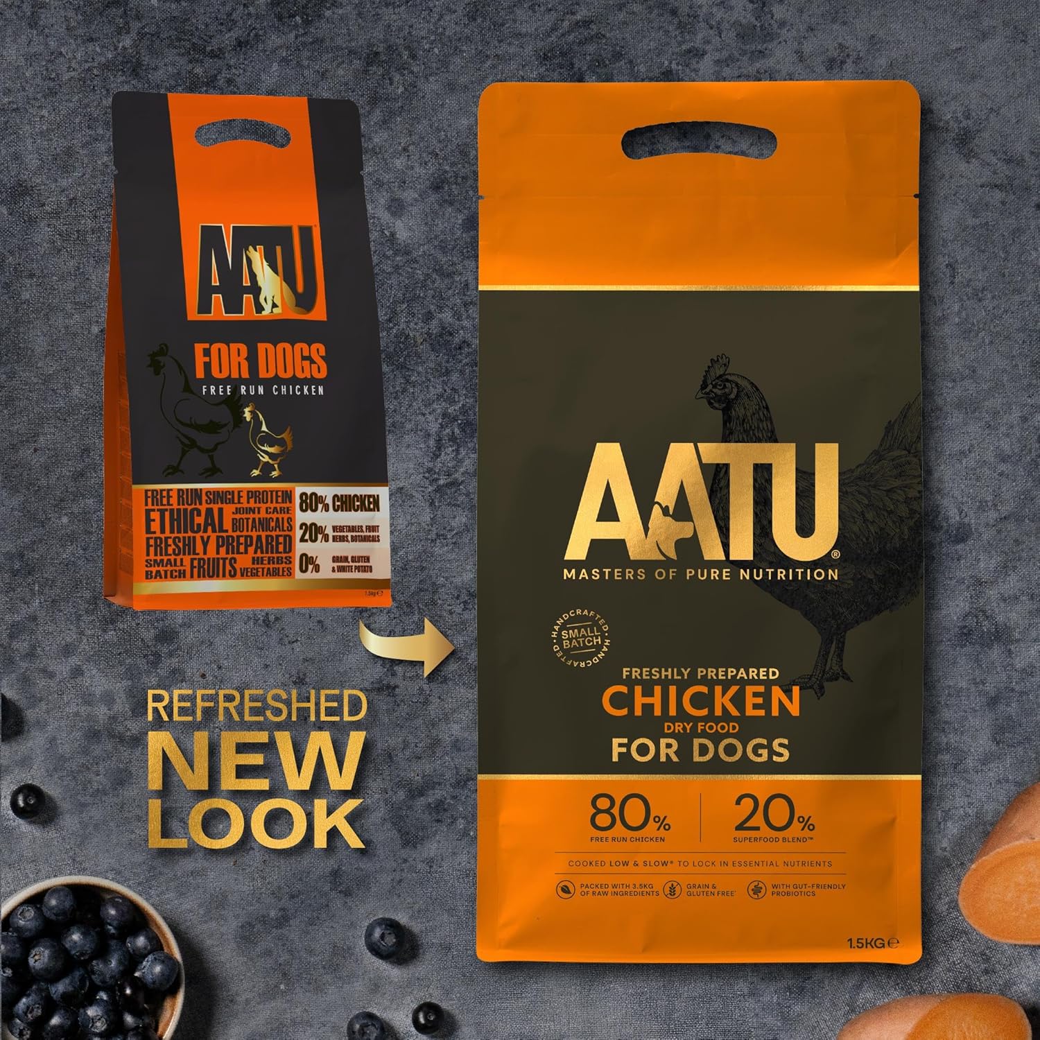 AATU 80/20 Grain Free Chicken Dry Dog Food - 10kg