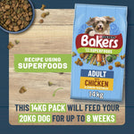 BAKERS Superfoods Adult Chicken with Vegetables Dry Dog Food 14kg