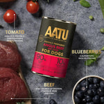 AATU 90/10 Premium Wet Adult Dog Food, Angus Beef, 6x400g Tins, Grain-Free