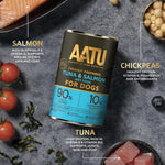 AATU 90/10 Complete Wet Adult Dog Food in a Tin Tuna & Salmon 400g (Pack of 6) - Grain Free Recipe - No Artificial Ingredients - Good for Low Maintenance Feeding