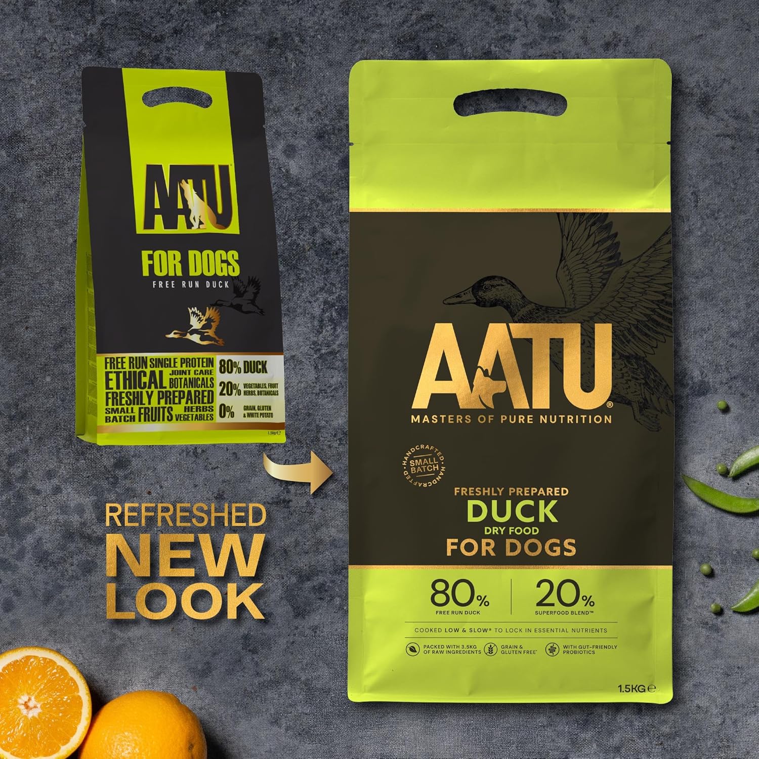 AATU 80/20 Grain Free Duck Dry Dog Food - 10kg